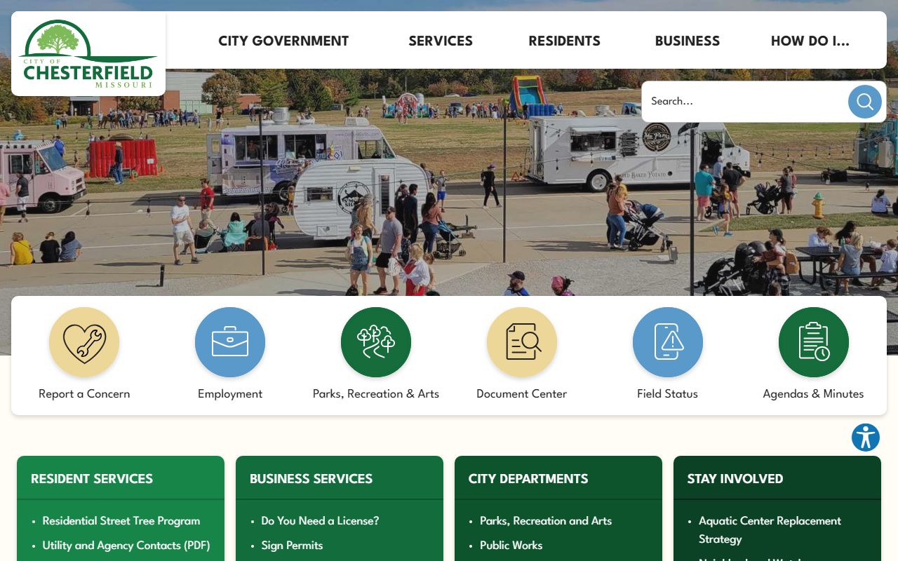 Chesterfield White Pages city government website