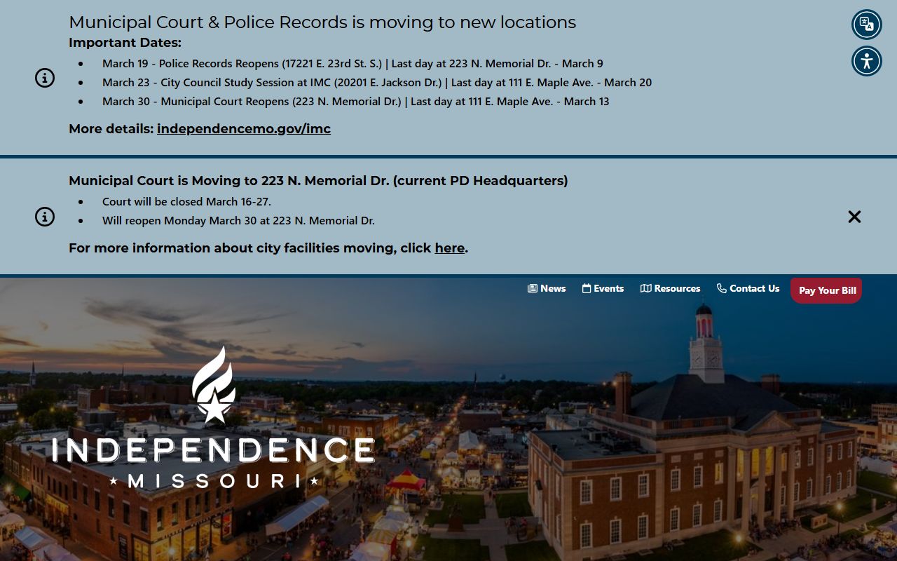 Independence Municipal Court records for white pages searches