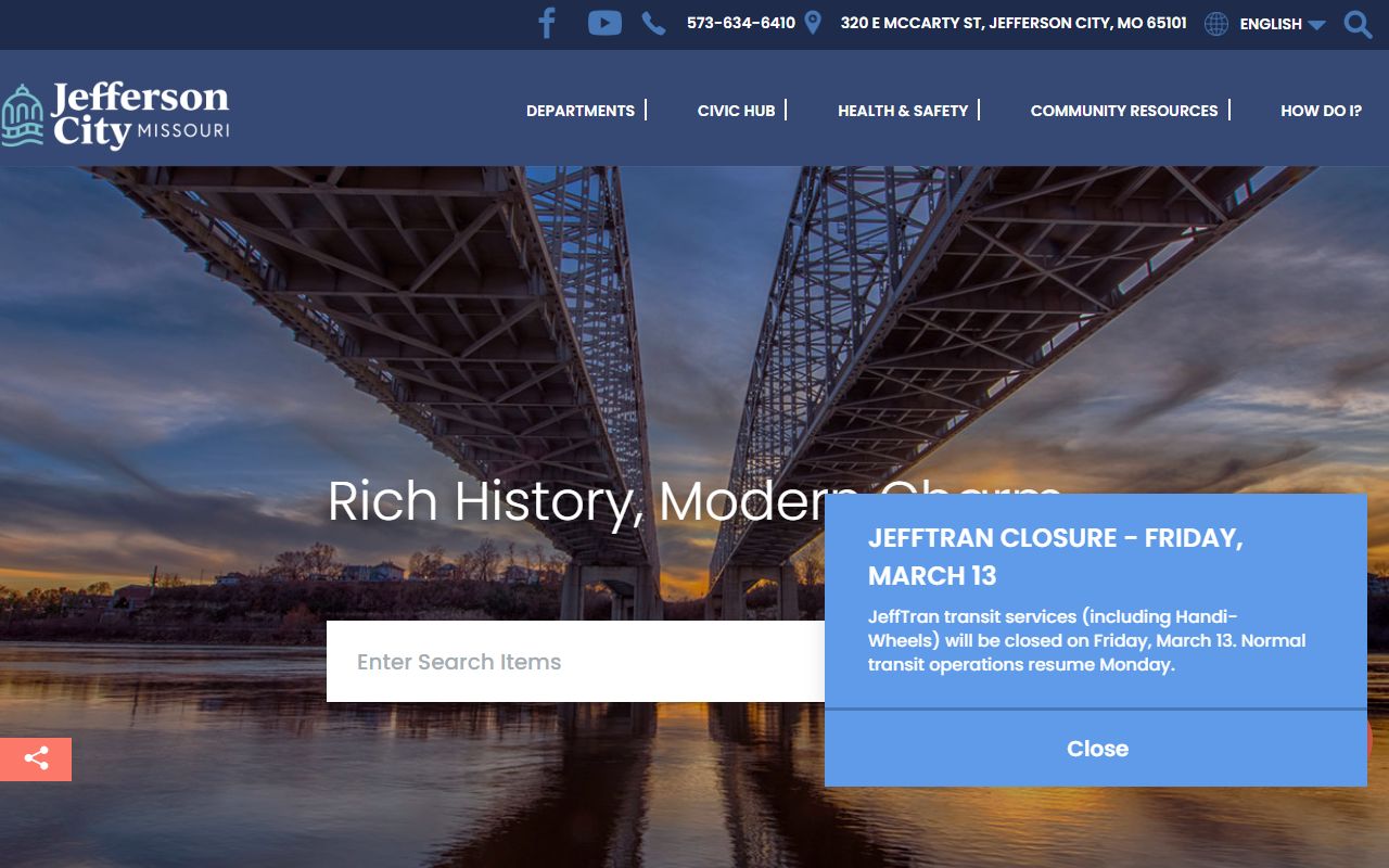 Jefferson City White Pages official city website and directory