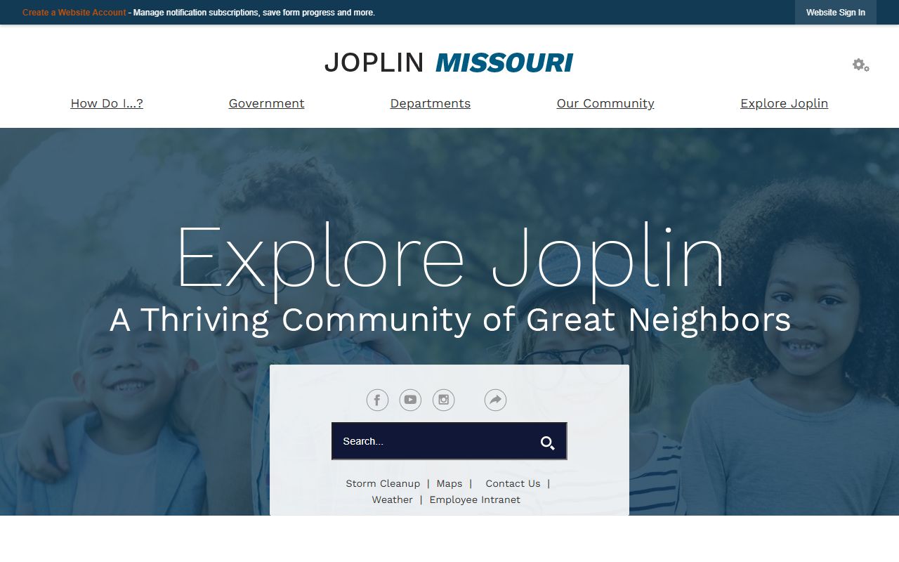 Joplin White Pages city government website