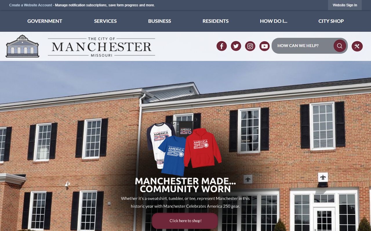 Manchester White Pages city official website