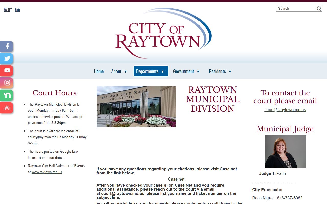 Raytown White Pages municipal court division of 16th Judicial Circuit