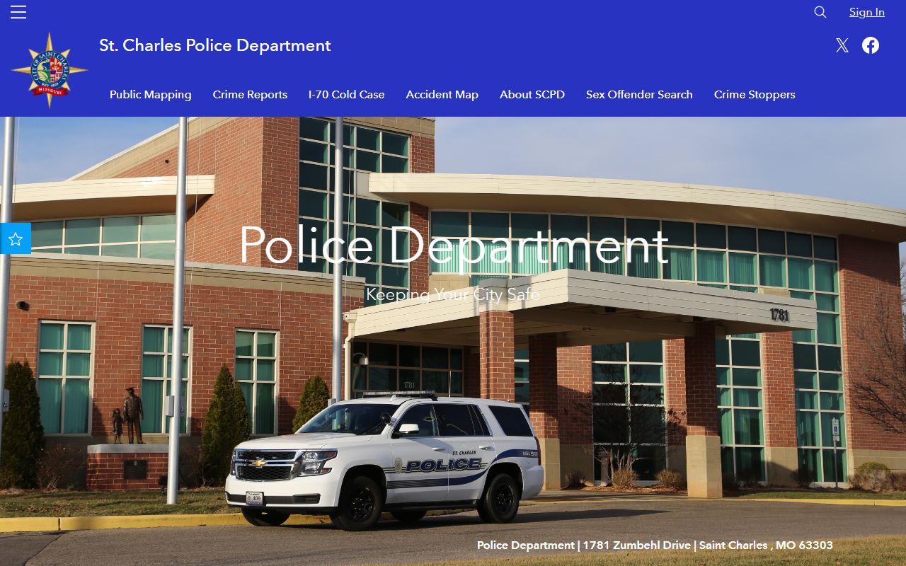 St. Charles White Pages police department records portal