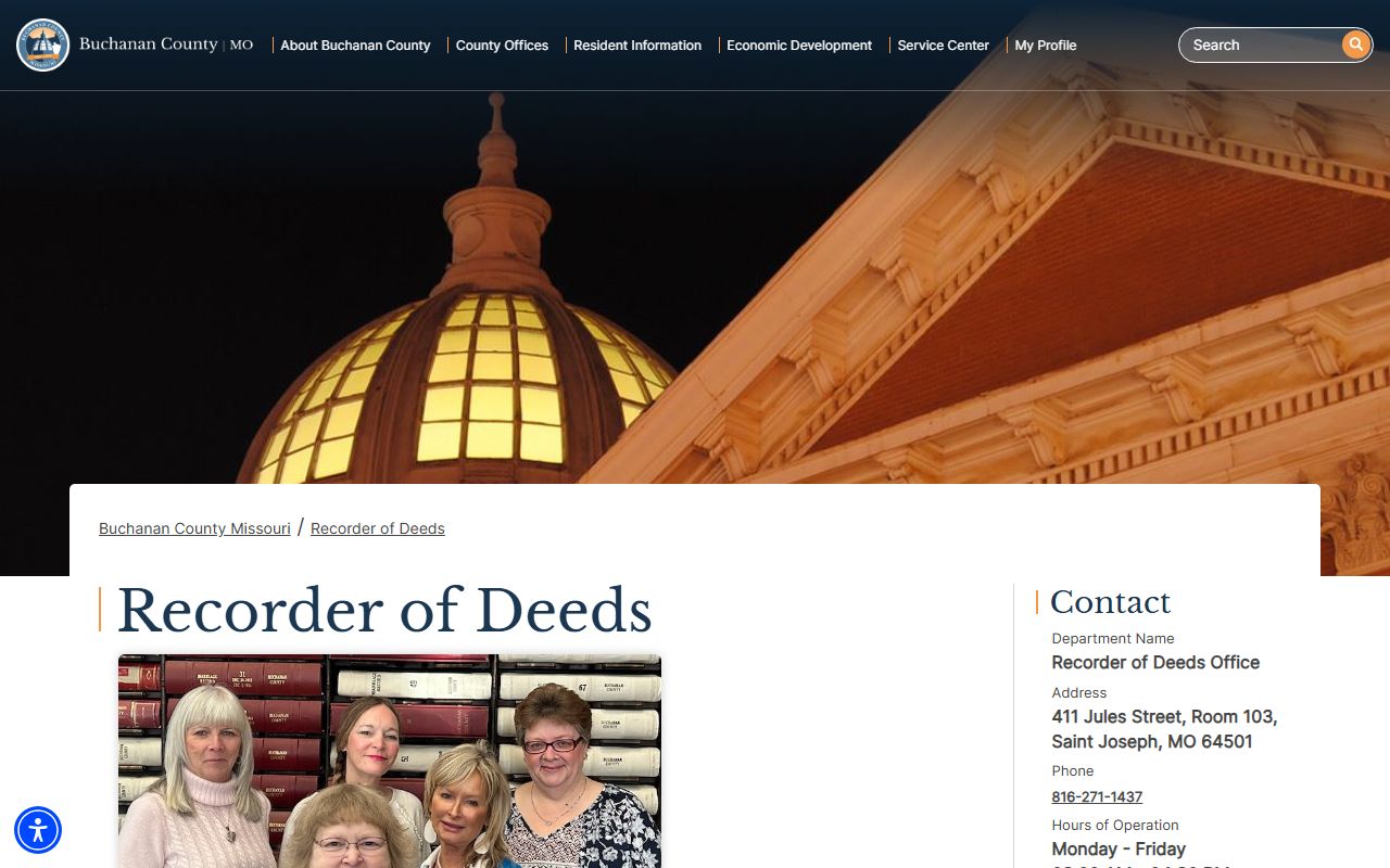 St. Joseph White Pages Buchanan County recorder of deeds
