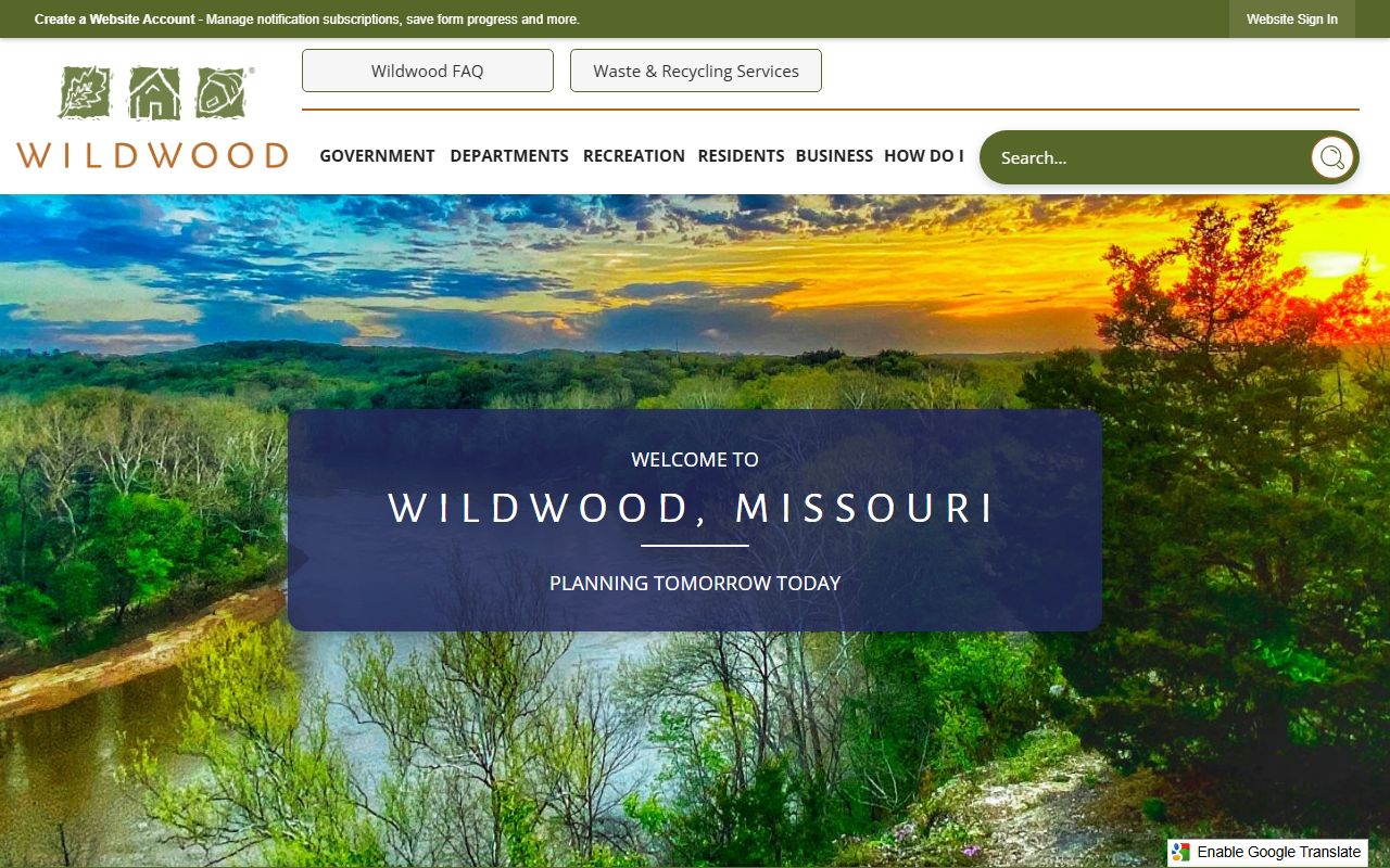 Wildwood White Pages city official website and departments