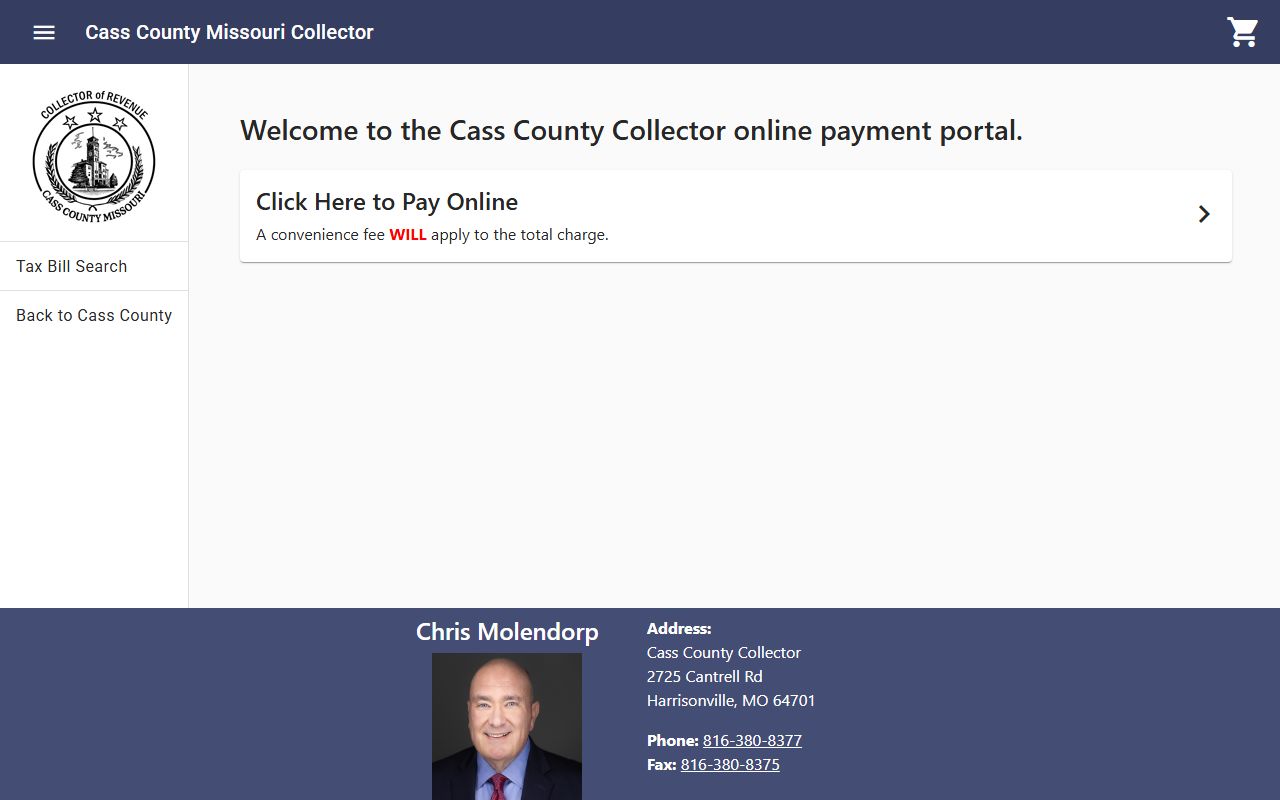 Cass County White Pages collector tax records