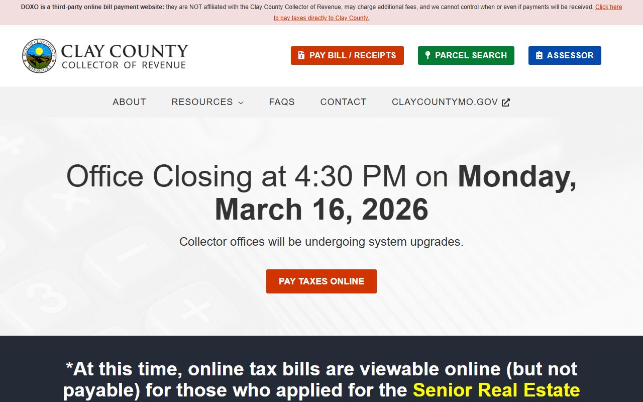 Clay County White Pages property tax portal