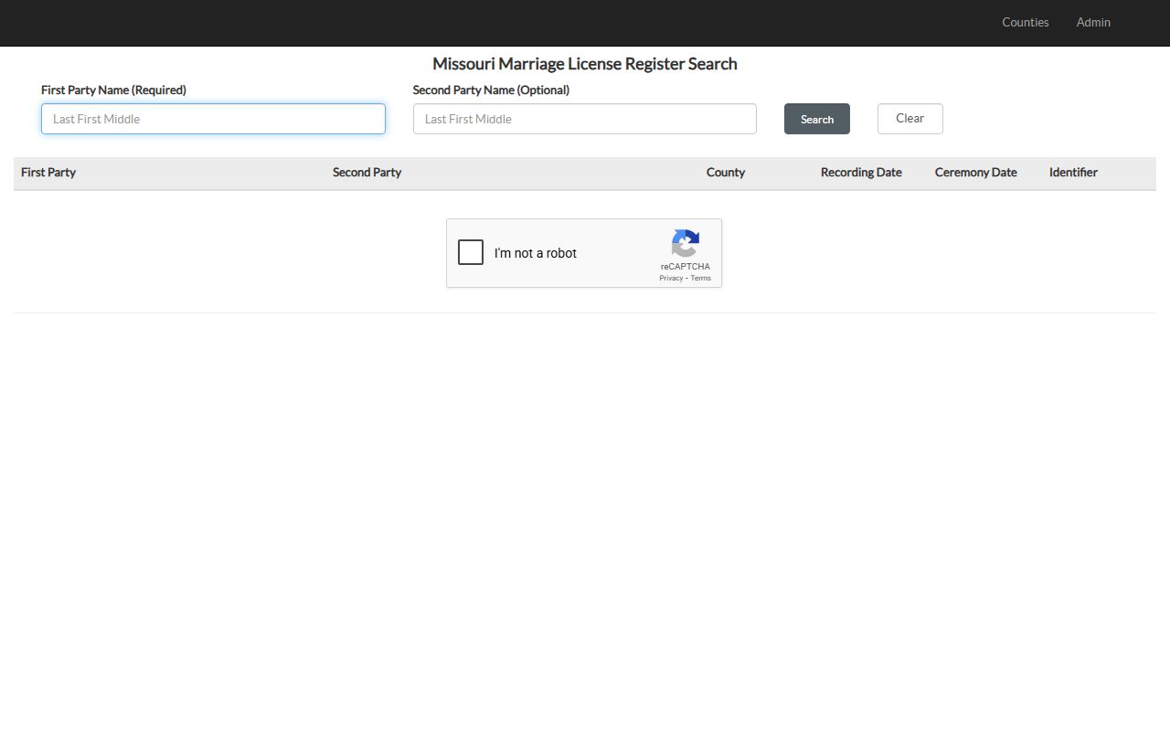 Jasper County White Pages Missouri marriage license search
