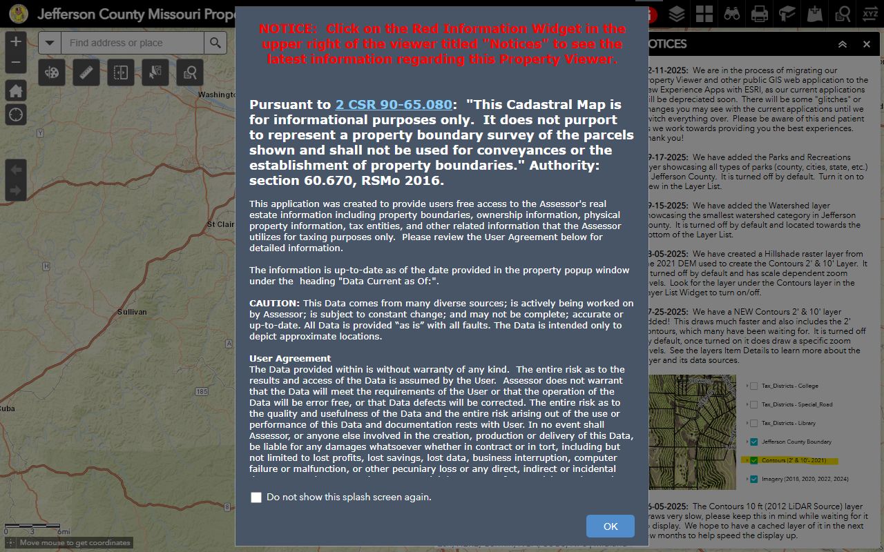 Jefferson County White Pages GIS interactive map