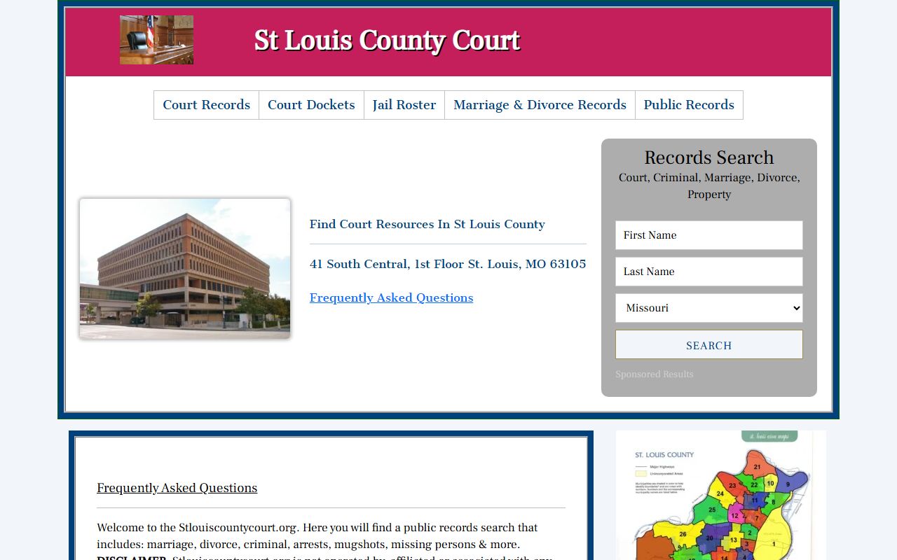 St. Louis County White Pages court records search through the 21st Judicial Circuit
